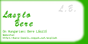 laszlo bere business card