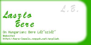 laszlo bere business card